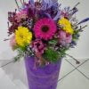 Ljubicasti plisani flower box