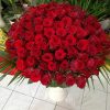 A romantic bouquet of 101 red roses