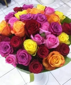Colorful bouquet - 35 roses 